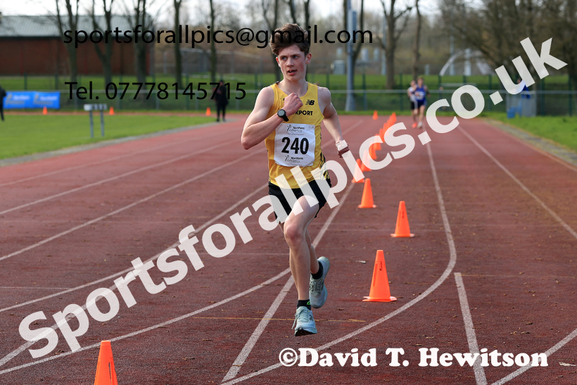 Boys Under-15s Young Athletes 5k, 2026 Northern Mens 12 and Womens 6 Stage Road Relays and Young Athletes 5k, Sheepmount Stadium, Carlisle. Photo: David T. Hewitson/Sports for All Pics